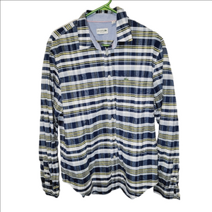 Lacoste Plaid mens button down long sleeve shirt
